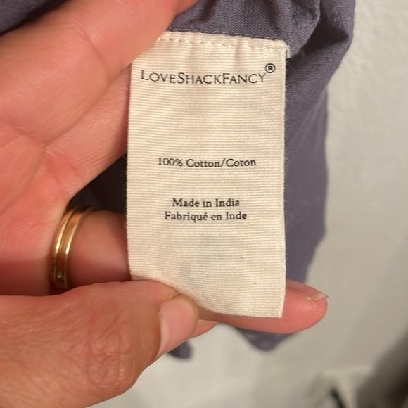 LoveShackFancy Alfie Ruffled Mini Dress Blue Jean Size M - Picture 6 of 8